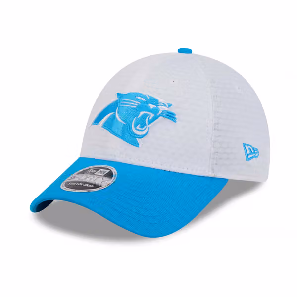 Carolina Panthers 2024 NFL Training Camp New Era Stretch-Snap 9FORTY Cap White product photo