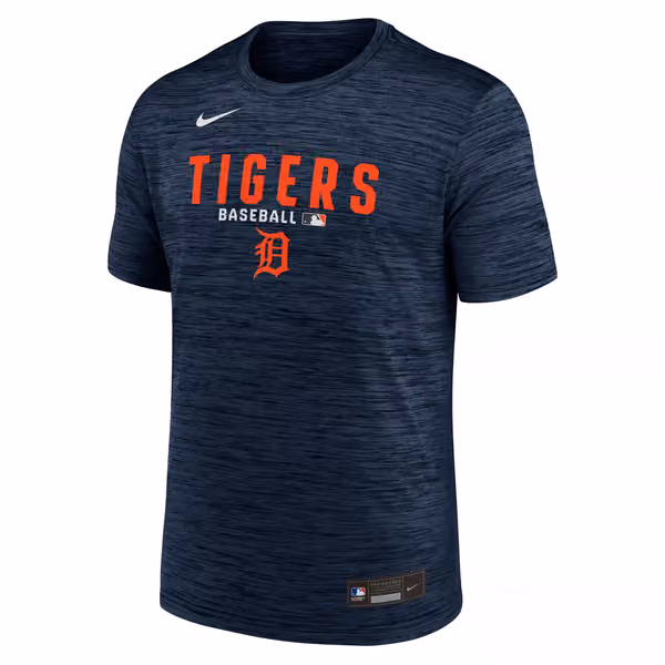 Detroit Tigers 2026 MLB Authentic Velocity T-Shirt Navy view 1