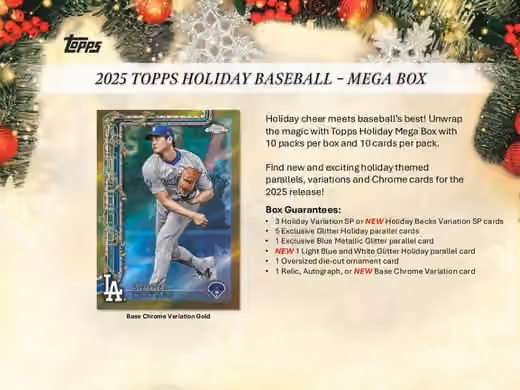 2025 Topps Holiday Baseball MLB Mega Box view 2