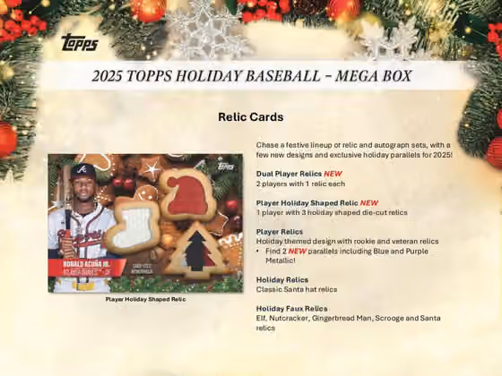 2025 Topps Holiday Baseball MLB Mega Box view 4