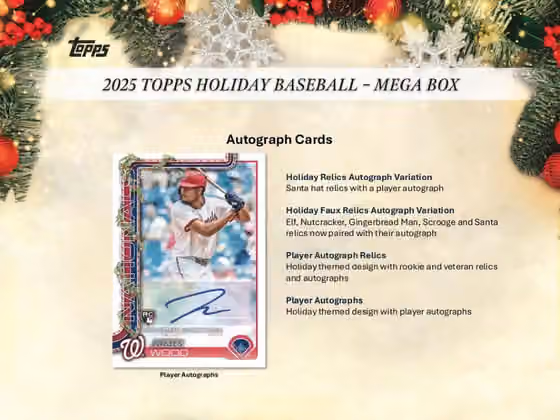 2025 Topps Holiday Baseball MLB Mega Box view 5