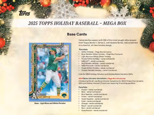 2025 Topps Holiday Baseball MLB Mega Box view 3