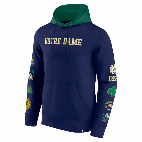 Notre Dame Fighting Irish Colorblock Badge NCAA Hoodie view 2