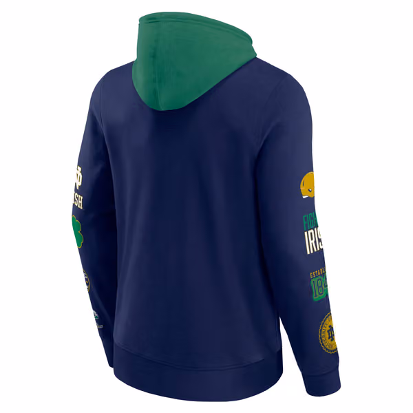 Notre Dame Fighting Irish Colorblock Badge NCAA Hoodie view 3