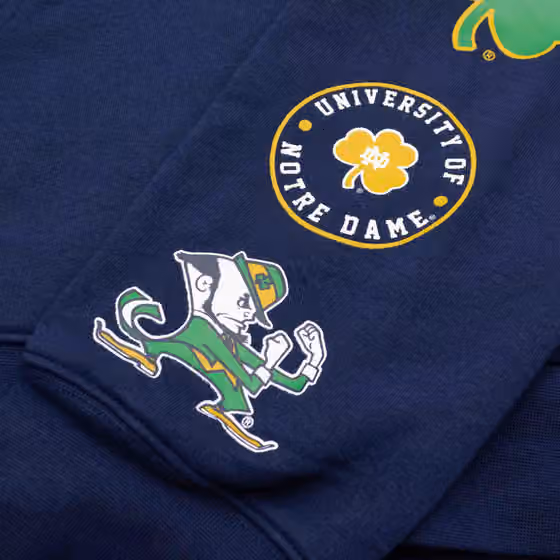 Notre Dame Fighting Irish Colorblock Badge NCAA Hoodie view 5