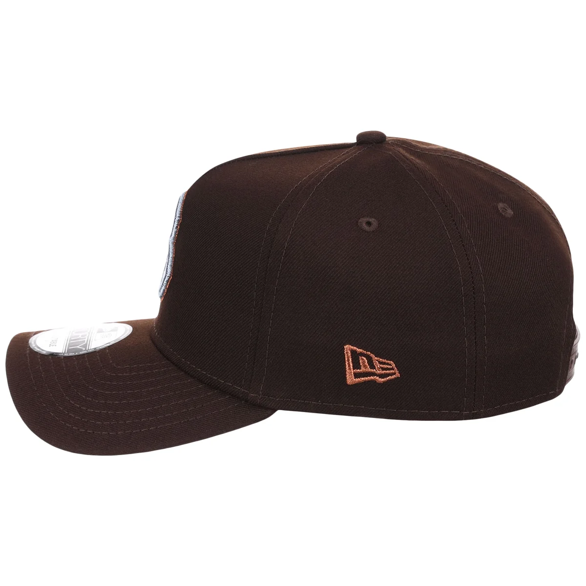 Brooklyn Dodgers MLB Frosted Bark New Era 9FORTY A-Frame detail view