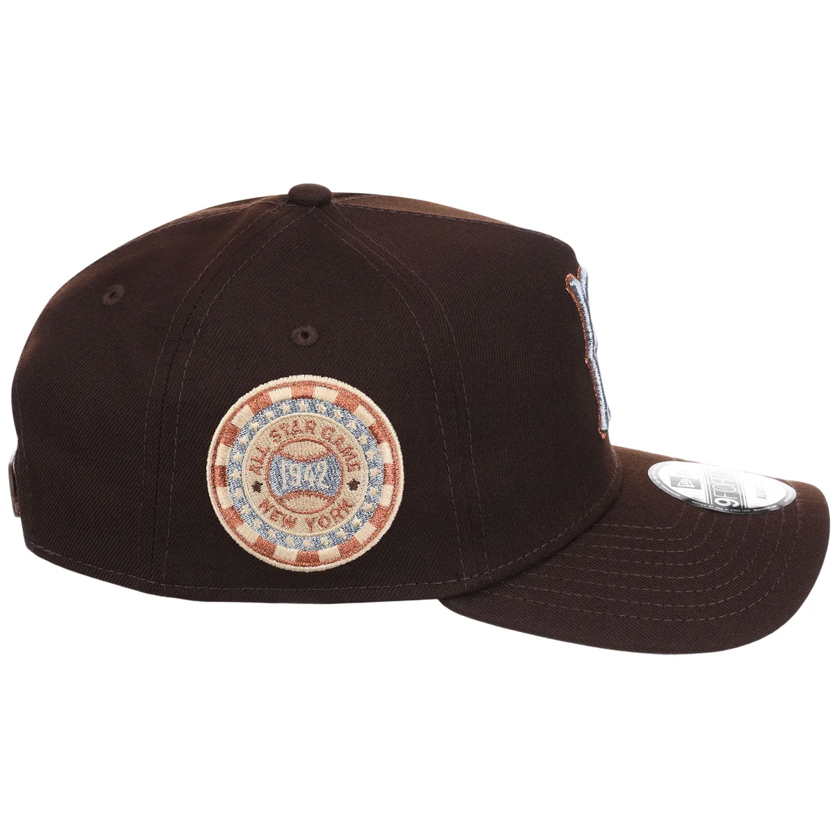 Brooklyn Dodgers MLB Frosted Bark New Era 9FORTY A-Frame detail view