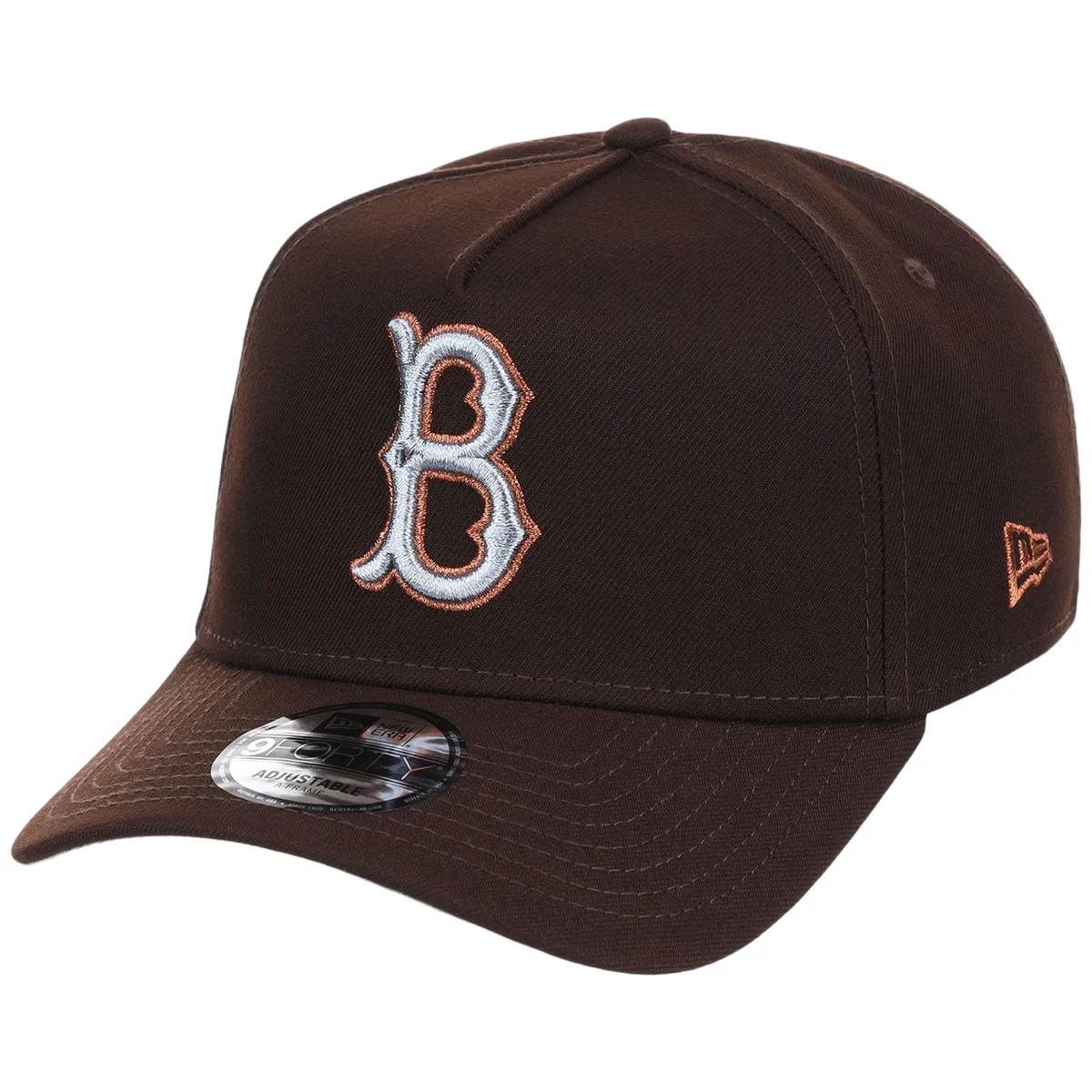 Brooklyn Dodgers MLB Frosted Bark New Era 9FORTY A-Frame detail view