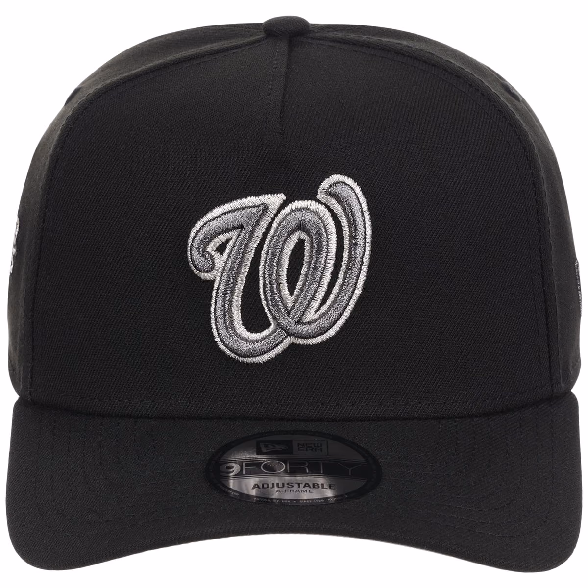 Washington Nationals MLB Liquid Titanium New Era 9FORTY A-Frame detail view
