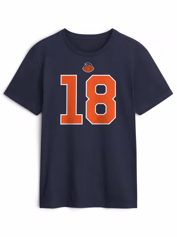 Caleb Williams #18 Chicago Bears 2026 NFL Rivalries Player T-Shirt Navy view 2