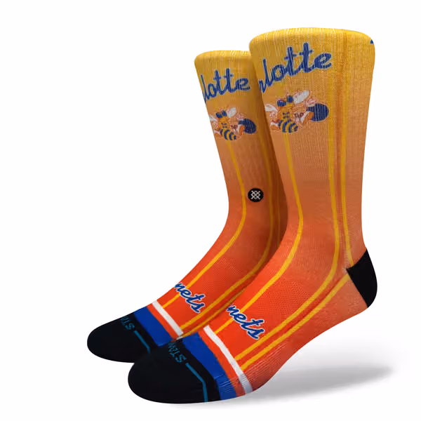 Charlotte Hornets 2025-26 NBA City Edition Crew Socks view 1