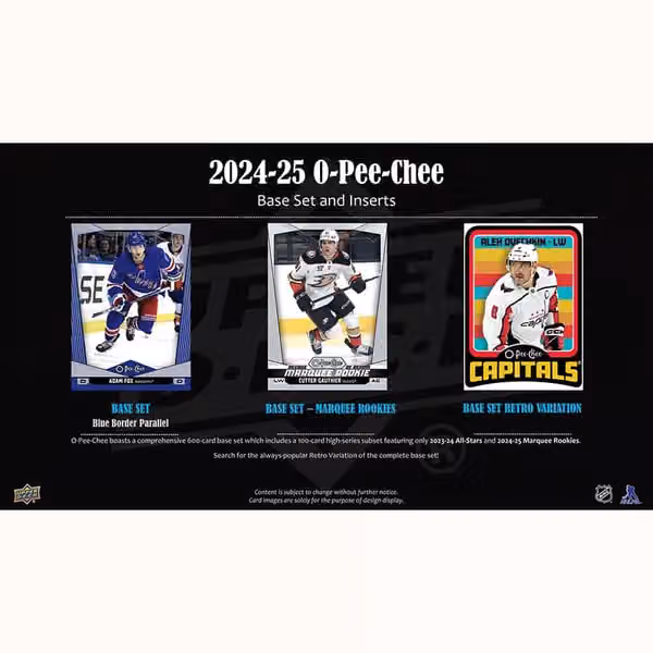 2024/25 Upper Deck O-Pee-Chee Hockey NHL Blaster Box view 2