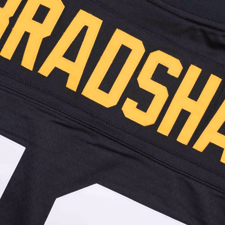 Terry Bradshaw #12 Pittsburgh Steelers 1976 Legacy Throwback NFL Jersey Black view 4