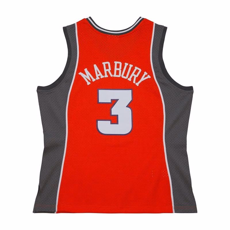 Stephon Marbury #3 Phoenix Suns 2003-04 Mitchell & Ness Swingman NBA Jersey Orange view 2