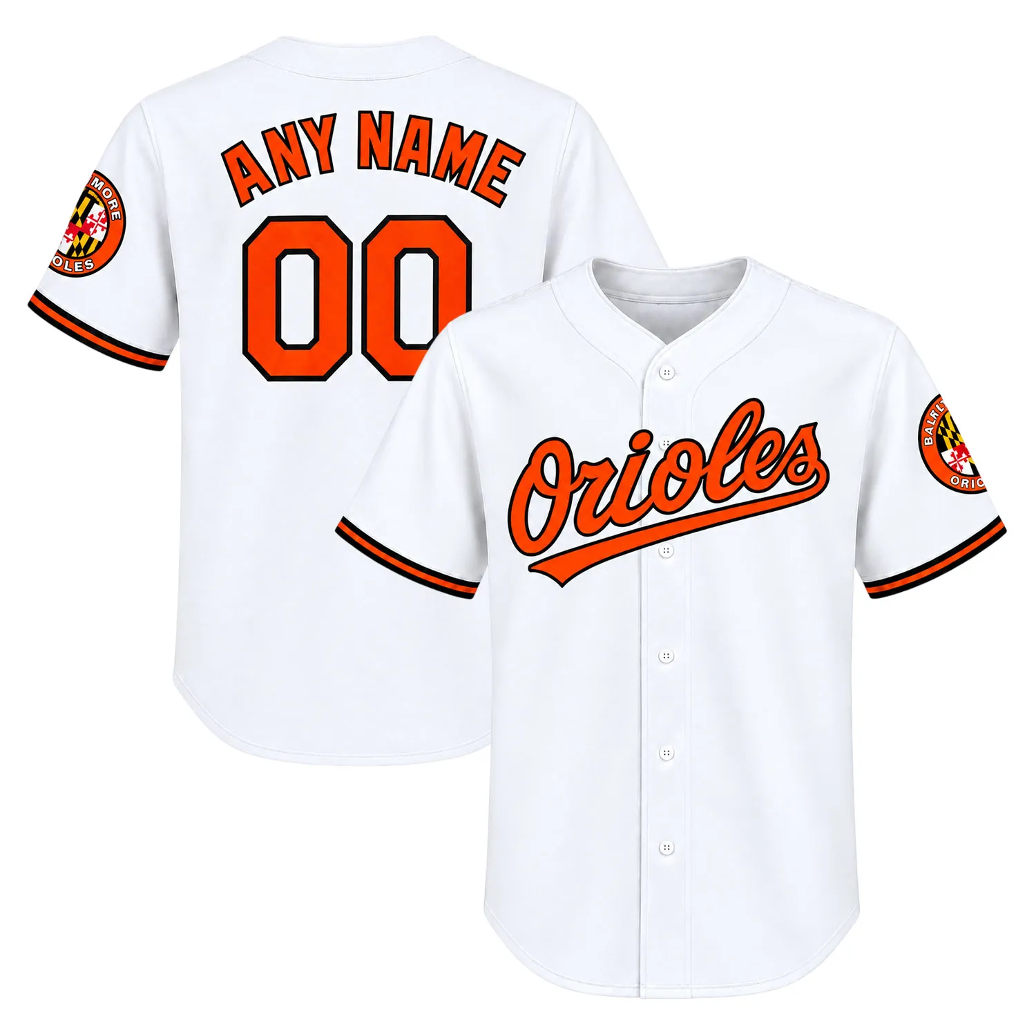 Kids Baltimore Orioles White Jersey Custom Legendary Team Spirit