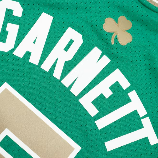 Kevin Garnett #5 Boston Celtics 2007-08 St. Patrick's Day Swingman NBA Jersey Green view 4