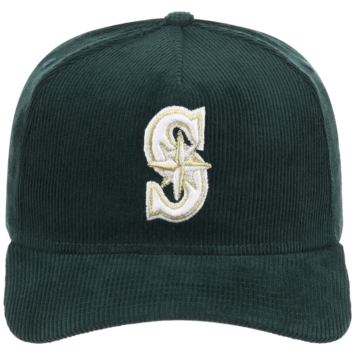 Seattle Mariners MLB Dark Green Cord FASHION CORE New Era 9FORTY A-Frame detail view