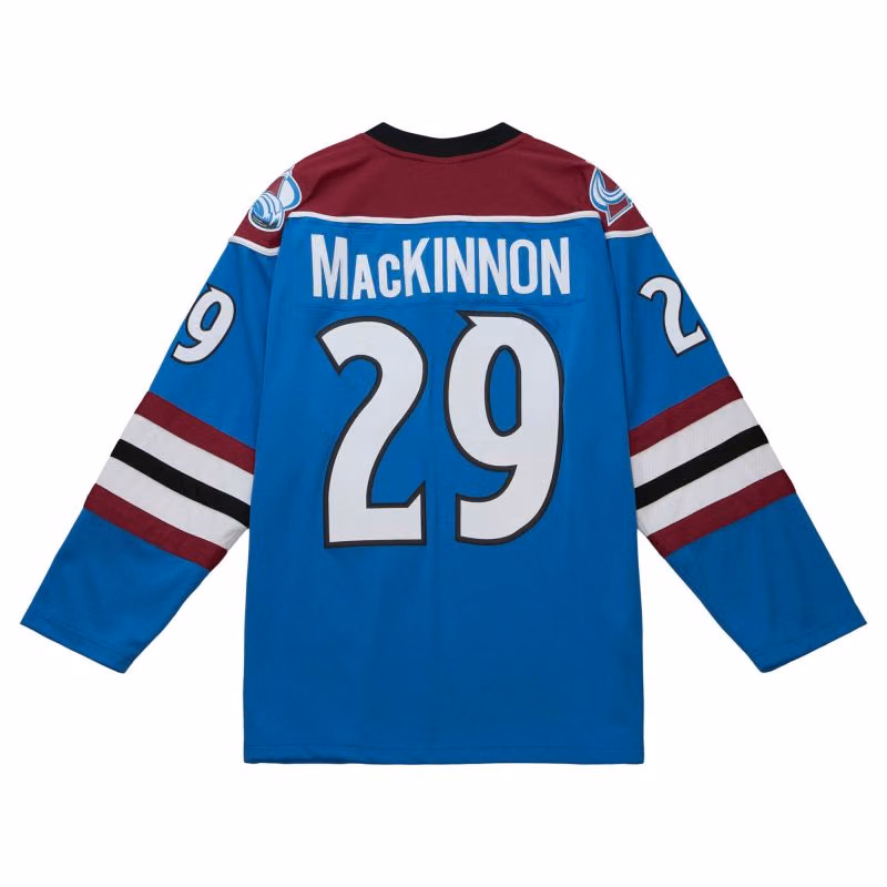 Nathan MacKinnon #29 Colorado Avalanche 2013-14 Mitchell & Ness NHL Jersey view 1