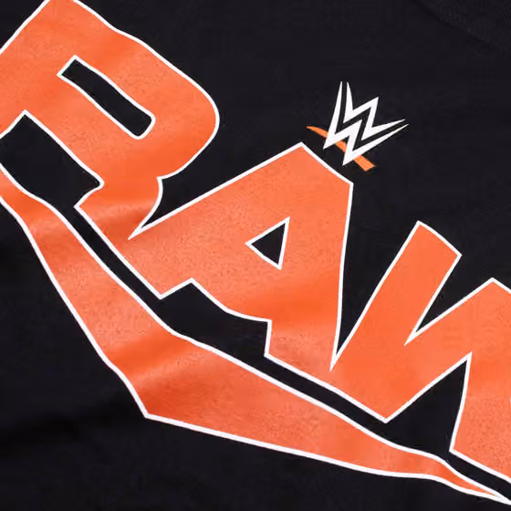 RAW Logo WWE T-Shirt Black view 3