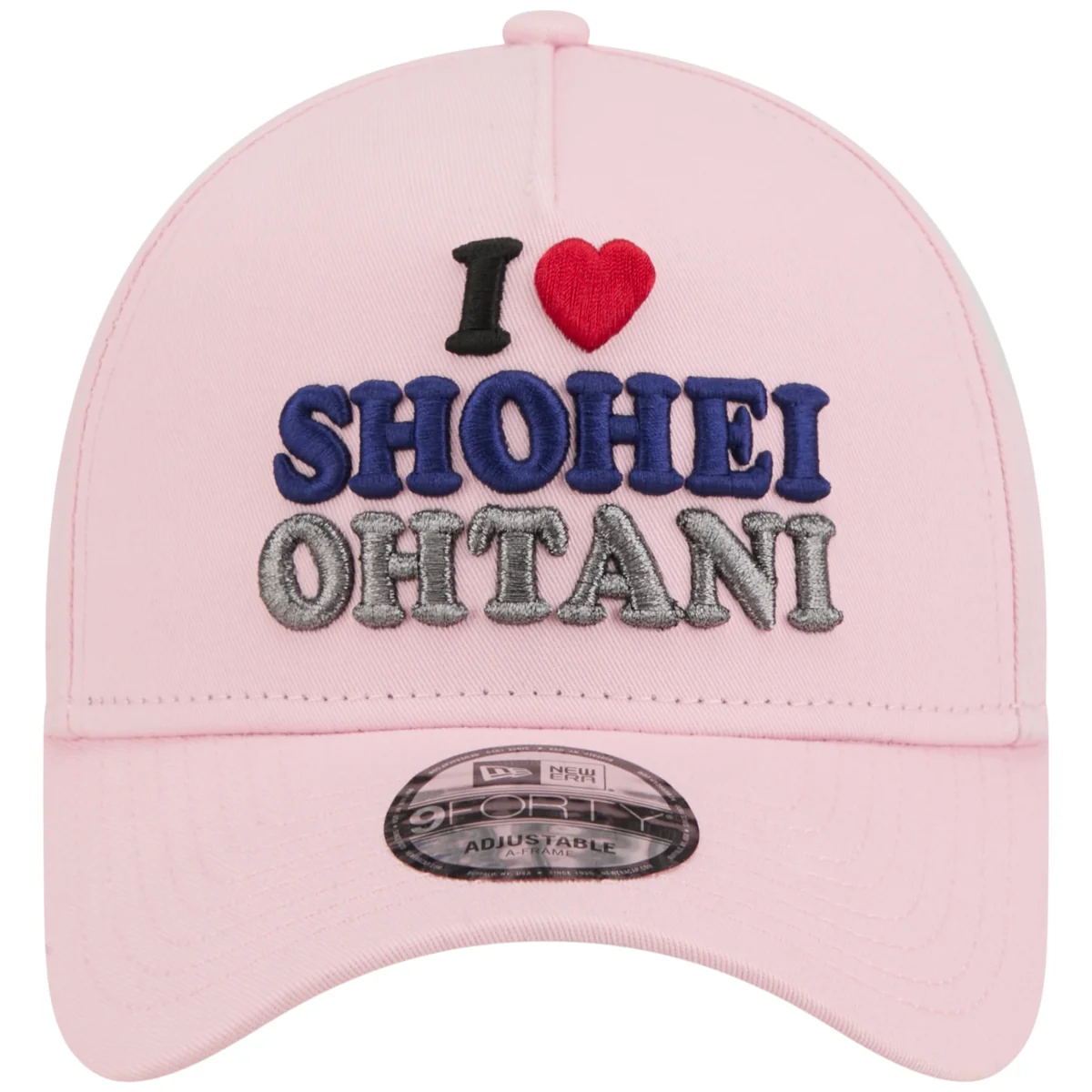Los Angeles Dodgers Los Angeles Crown the City - I Love Shohei - Pink/Pink New Era 9FORTY detail view