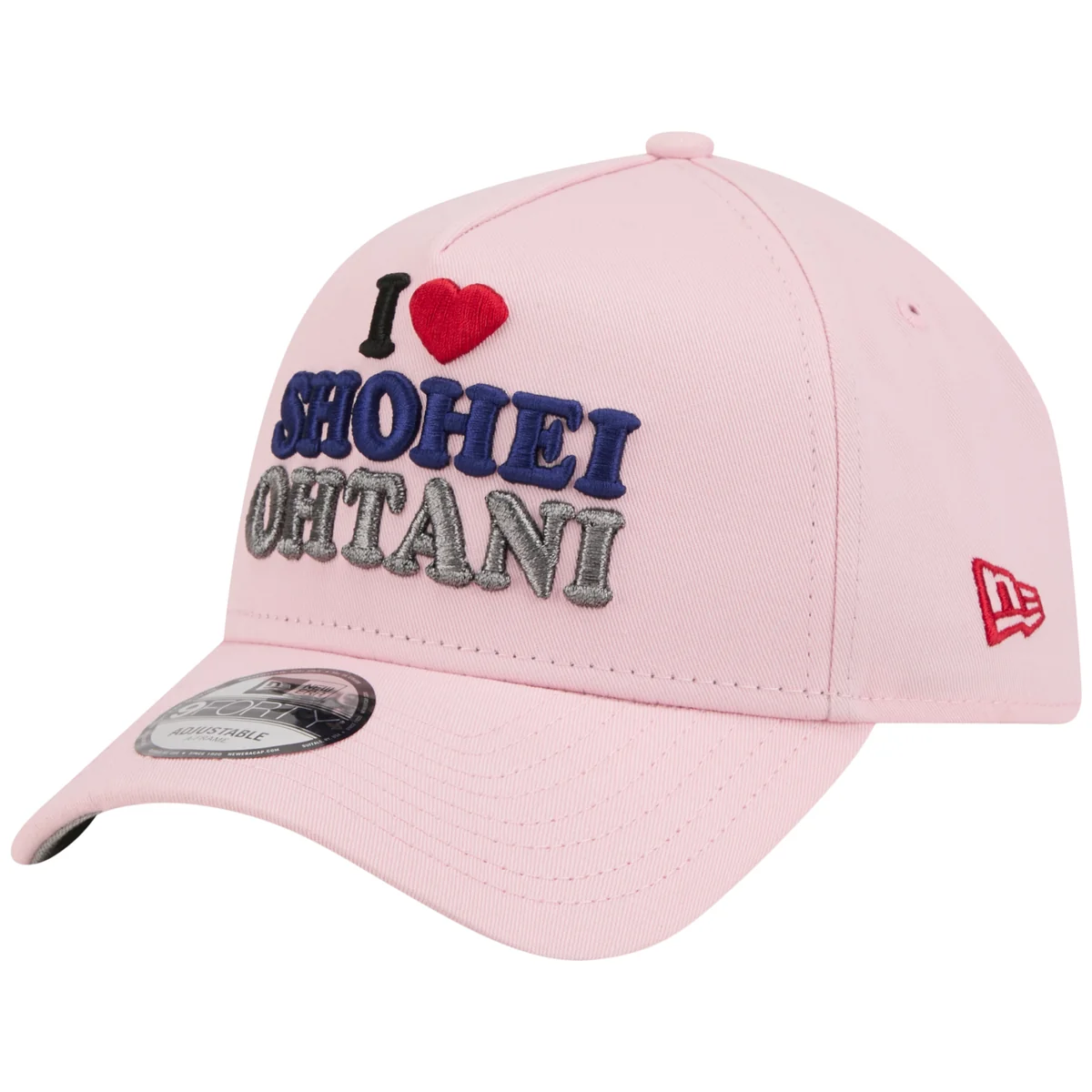 Los Angeles Dodgers Los Angeles Crown the City - I Love Shohei - Pink/Pink New Era 9FORTY detail view