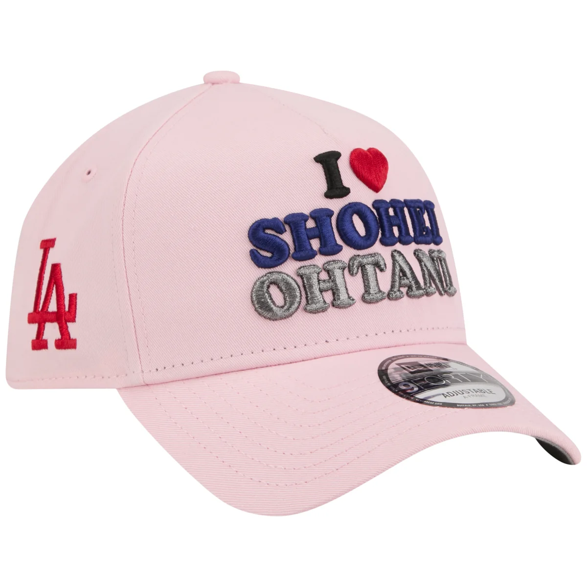 Los Angeles Dodgers Los Angeles Crown the City - I Love Shohei - Pink/Pink New Era 9FORTY front view