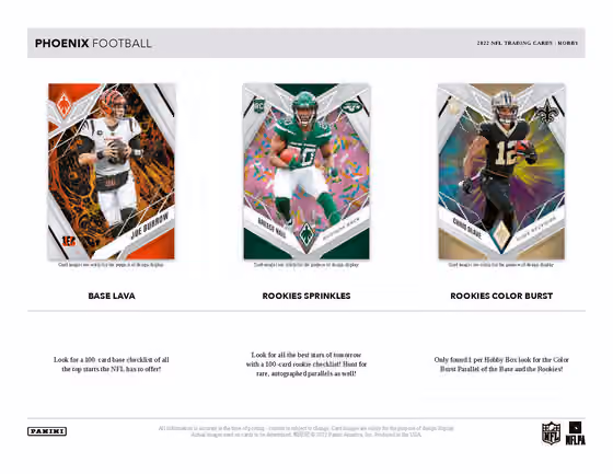 2022 Panini Phoenix Football NFL Hobby Box view 2