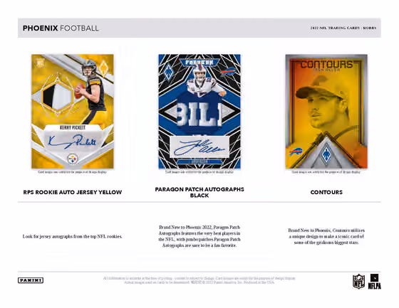 2022 Panini Phoenix Football NFL Hobby Box view 3