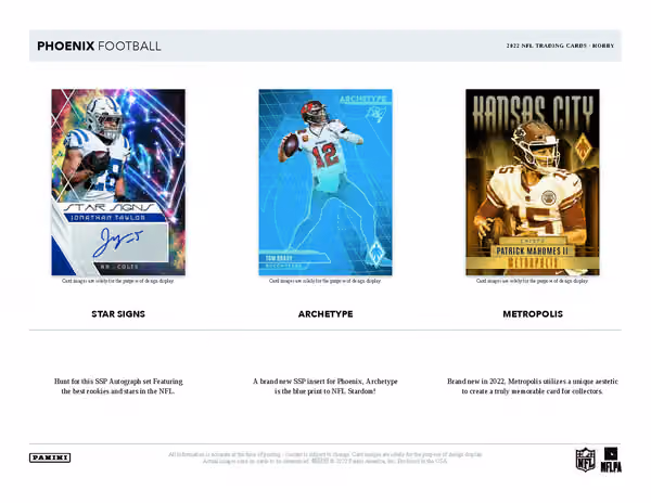 2022 Panini Phoenix Football NFL Hobby Box view 4
