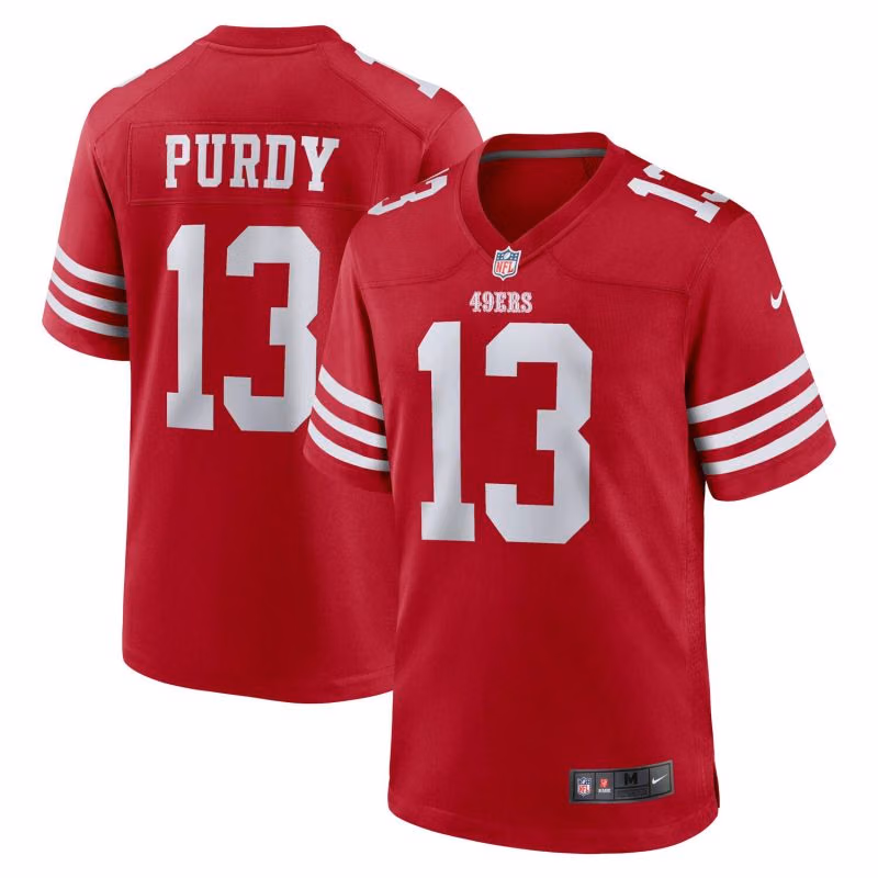 Brock Purdy #13 San Francisco 49ers Nike Game NFL Jersey Red view 1
