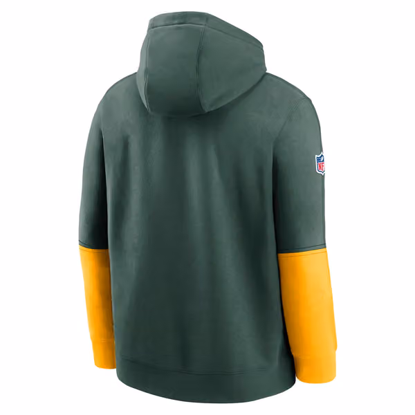 Green Bay Packers 2024 NFL Sideline Nike Club Hoodie Navy view 2