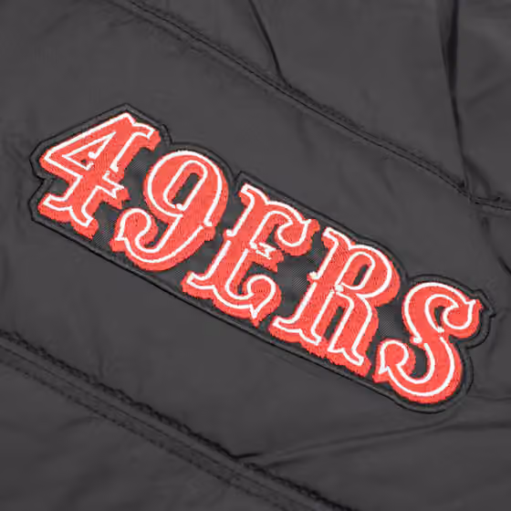 San Francisco 49ers Mitchell & Ness In The Clutch Puffer NFL Jacket Black view 3