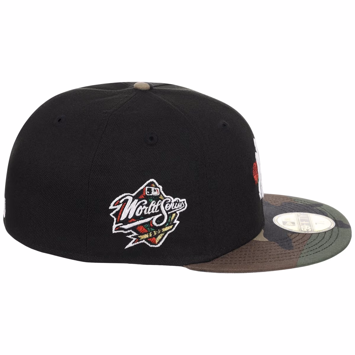 New York Yankees 'Concrete Roses' New Era 59FIFTY (Black/Woodland) detail view