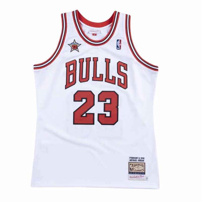 Michael Jordan #23 1998 All-Star Game Authentic NBA Jersey White view 1