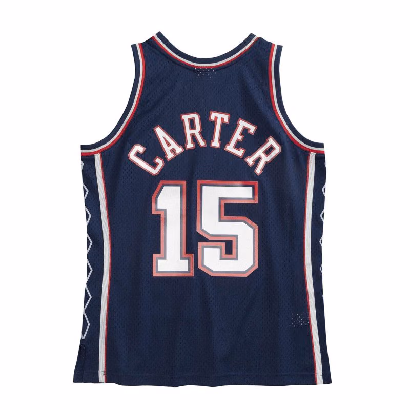 Vince Carter #15 New Jersey Nets 2006-07 Mitchell & Ness Swingman NBA Jersey Navy view 2
