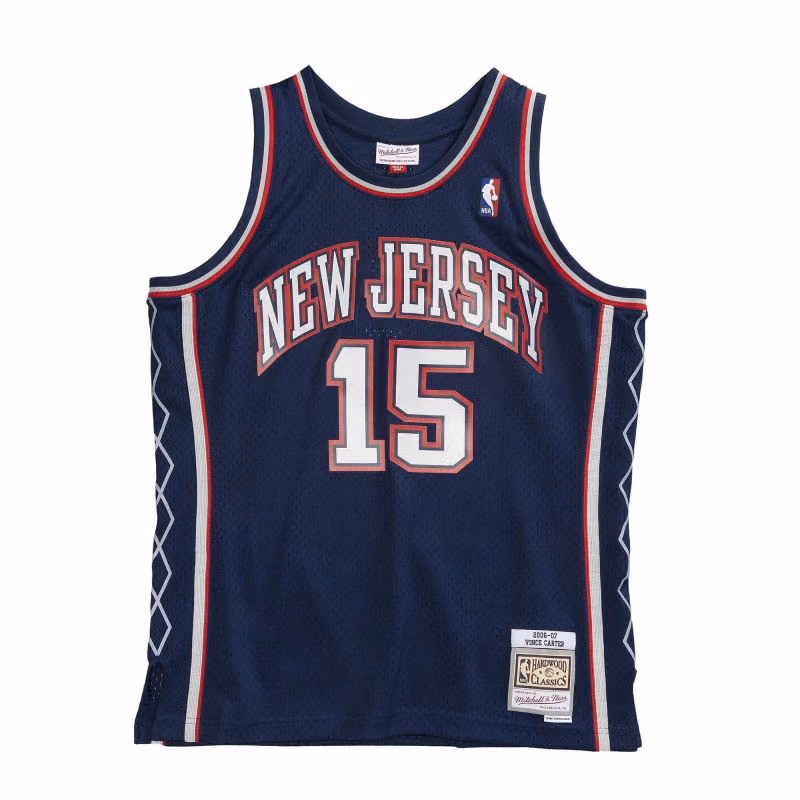 Vince Carter #15 New Jersey Nets 2006-07 Mitchell & Ness Swingman NBA Jersey Navy view 1