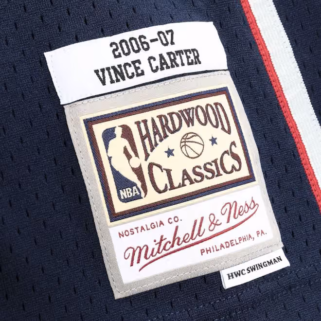 Vince Carter #15 New Jersey Nets 2006-07 Mitchell & Ness Swingman NBA Jersey Navy view 4