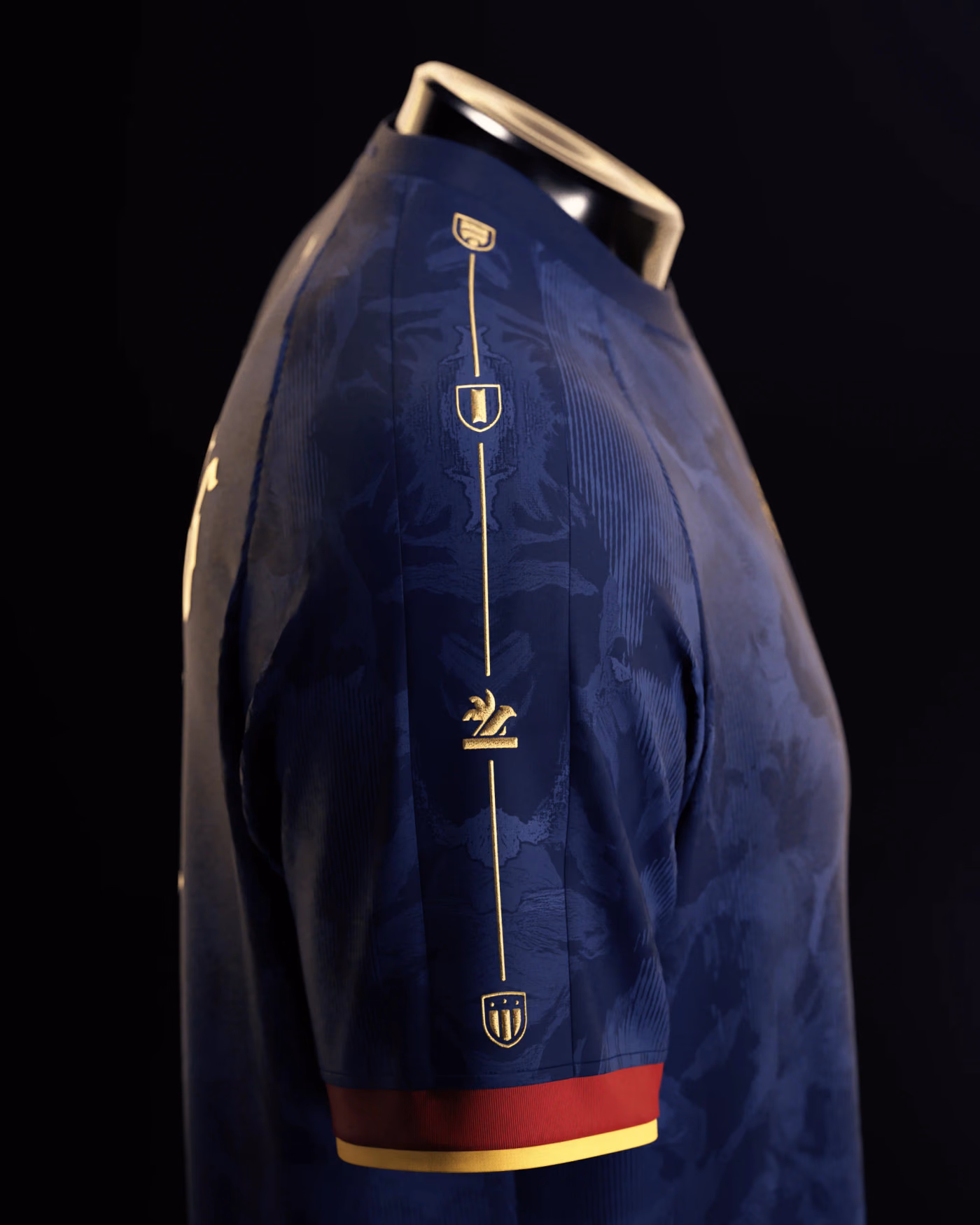 Jersevo Custom Personalized Spain 2026 Champions Jersey - Navy right sleeve detail