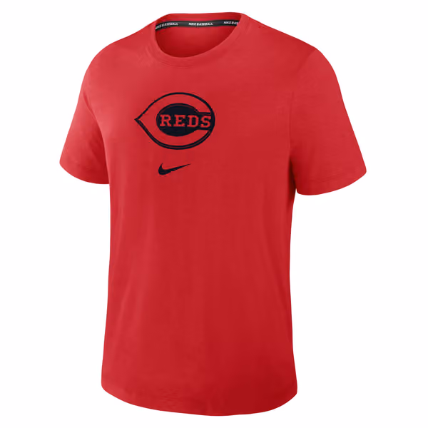 Cincinnati Reds Early Work 2025 MLB Authentic Nike Tri-Blend T-Shirt Red view 2