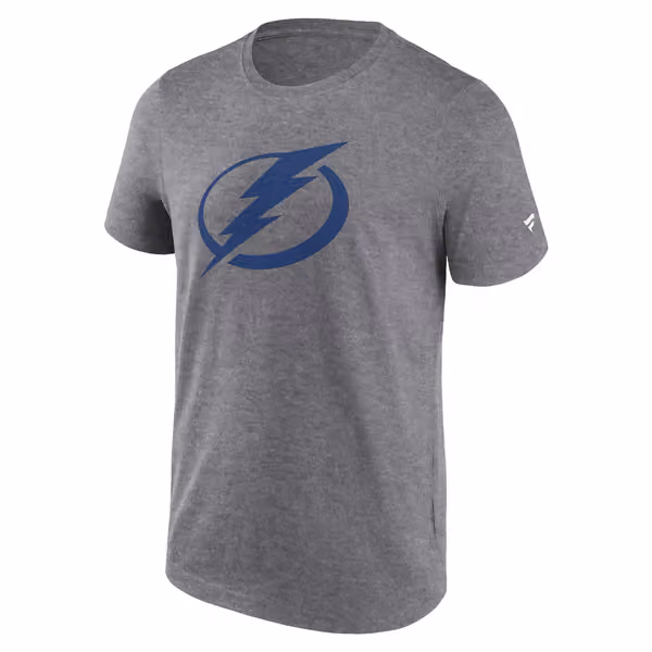 Tampa Bay Lightning Primary Logo NHL T-Shirt Gray view 1