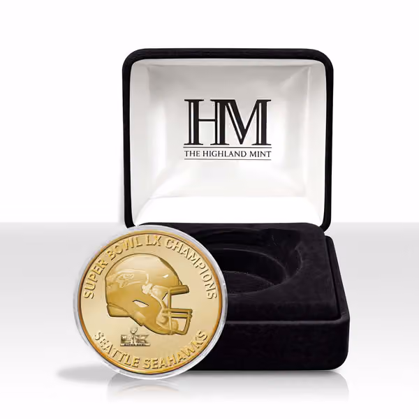 Seattle Seahawks Super Bowl LX Gold Commemorative Coin view 3