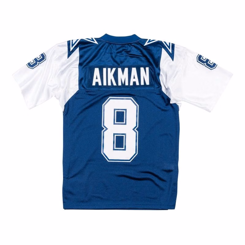 Troy Aikman #8 Dallas Cowboys 1995 Authentic Throwback NFL Jersey view 1