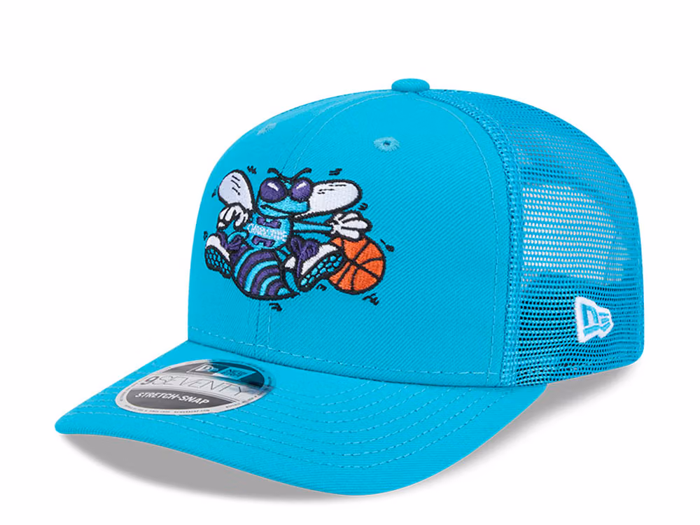 New Era Charlotte Hornets HWC Edition 9Seventy Trucker Snapback Hat front