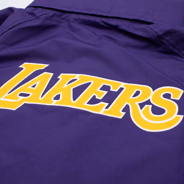 Los Angeles Lakers NBA Quarter Zip Windbreaker Jacket Purple view 8