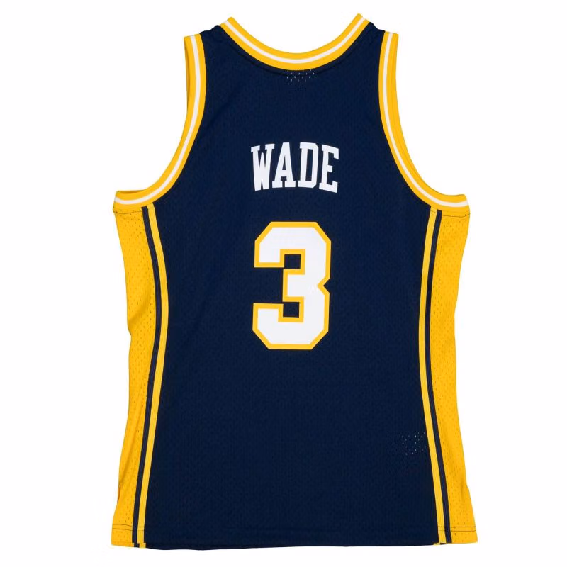 Dwyane Wade #3 Marquette University 2002-03 Mitchell & Ness Swingman NCAA Jersey Navy view 2
