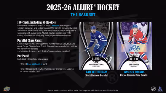 2025/26 Upper Deck Allure Hockey NHL Hobby Box view 2