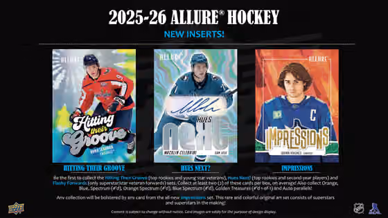 2025/26 Upper Deck Allure Hockey NHL Hobby Box view 5