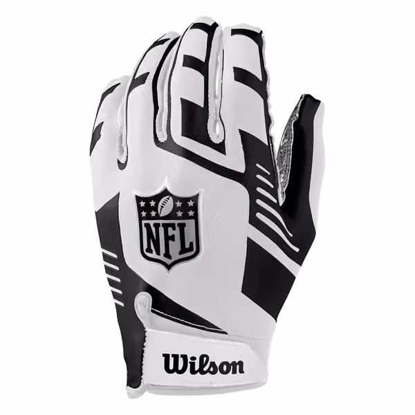 Wilson Stretch-Fit NFL Receivers Gloves White view 2
