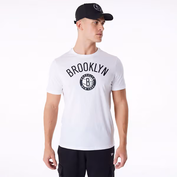 Brooklyn Nets Team Logo New Era NBA T-Shirt White view 1