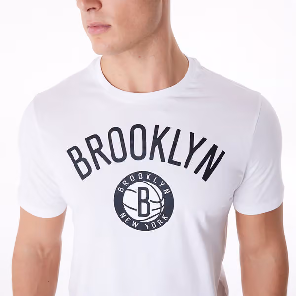 Brooklyn Nets Team Logo New Era NBA T-Shirt White view 4